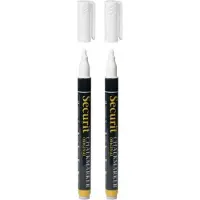 Securit 5x stuks witte krijtstiften ronde punt 1-2 mm