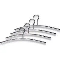 Zeller Kledinghanger - 12x - RVS - 44 cm- jassen hanger / kapstok