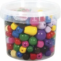 Rayher Hobby Grote houten kralen gekleurd 16-25 mm - Kralenbak