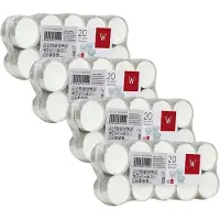 Trend Candles 80x Witte theelichtjes/waxinelichtjes 4 branduren - Waxinelichtjes