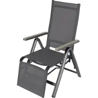 Brulo - 2 stuks Aluminium ligstoel tuin - ligstoel - strandstoel opvouwbaar - tuinstoel - polywood - Grijs
