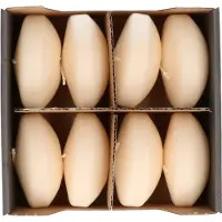 Enlightening Candles 8x Grote drijvende kaarsen cremewit 8 cm 8 branduren - Drijfkaarsen