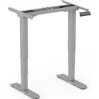 Worktrainer - StudyDesk Pro Small - Hoogte 62 - 127 cm - Breedte 80 - 120 cm - Zit-sta Bureau Elektrisch Frame - In hoogte verstelbaar Bureau Onderstel - Zilver - Met Geheugenfunctie