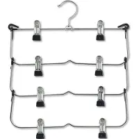 Zeller Kledinghanger - 3x - zilver - meervoudig - broekhanger - 36 cm
