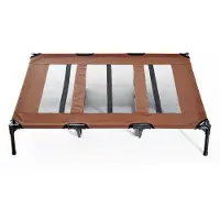 PawHut Paws Hondenligbed bruin/zwart 122 x 92 x 23cm
