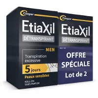 No Brand Etiaxil - Deodorant - Behandeling tegen overmatig zweten - Oksels - Heren - Gevoelige huid - Set van 2 30 ml Roller