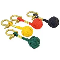 BREG Sleutelhanger apenvuist met messing harpsluiting