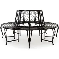 Casaria DUB Boombank - Tuinzetel - Zwart - Metaal - Ø160 cm