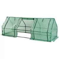 Outsunny Sunny Kas tomatenkas plantenkas met raam koude kas kweekkas groen
