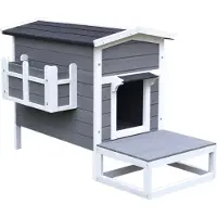 Aosom Kattenhuis met terras