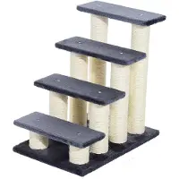 Paws Katten trapje krabpaal grijs 60 x 42 x 61cm