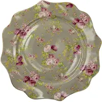 Clayre & Eef Groene Groot bord Ø 28*2 cm 6CE1292