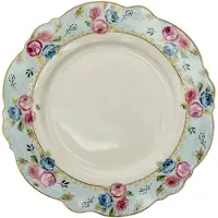 Clayre & Eef Blauwe Groot bord Ø 28*2 cm 6CE1281