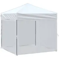 vidaXL Partytent inklapbaar met zijwanden 2x2 m wit