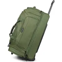 Travelz Reistas met wielen 96 liter – Weekendtas met doordacht ondervak en trekstang – Groen