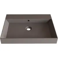 Gliss Design Wastafel lako 70 cm zonder kraangat mat leigrijs