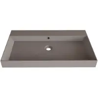 Gliss Design Wastafel lako 90 cm zonder kraangat mat leigrijs