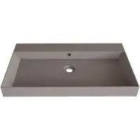 Gliss Design Wastafel Lako 80 cm 1 Kraangat Mat Leigrijs