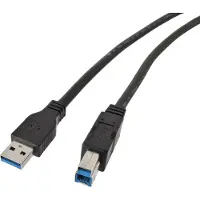 Trust 3m USB 3.0 USB-kabel USB 3.2 Gen 1 (3.1 Gen 1) USB A USB B Zwart