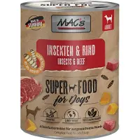 Mac'S 6x750g MAC's natvoer voor honden met insecten Rund & insecten