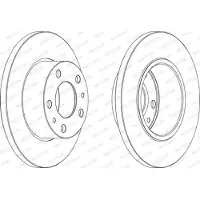 FERODO Remschijf FCR195A, 1 Stuk