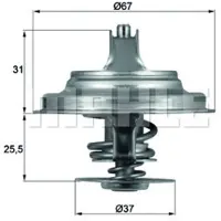 MAHLE ORIGINAL TX 25 80D Thermostaat, koelvloeistof