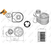 NRF Olie radiator, motorolie 31325
