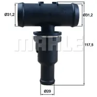 MAHLE ORIGINAL Thermostaat, koelvloeistof TH 53 75
