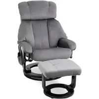 HOMCOM HOMdotCOM Relaxfauteuil met massagefunctie 76 cm x 80 cm x 102 cm grijs
