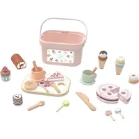 Tooky Toy Sweet Cake Houten set snoepjes in een doos Zoetwaren-ijssalon