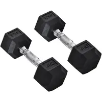 HOMCOM HOMdotCOM Zeskantige dumbbells set van 2 x 4kg