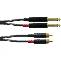 Cordial CFU 6 PC Adapterkabel Tulp M-Jack M Stereo 6m