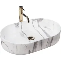 REA Nadia 60 Sand Opzetwastafel Steen Imitatie 61x38,5 cm