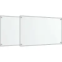 vidaXL Spatschermen keuken 2 st 70x60 cm gehard glas transparant