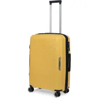 Travelz Swinger middenmaat koffer 67cm met Expander- Sterke Lichtgewicht Trolley 75 ltr met TSA-slot - Geel