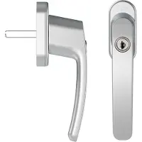 Axa | Veiligheids draai-kiep raamkruk | Oval Roma 90 | SKG2 | Aluminium | stift 7x32