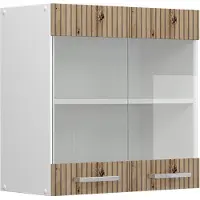 Vicco R-Line Glazen keukenkast – 60 cm Artisanaal eiken