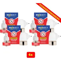 Roxasect 4x Anti-Mug Bundel - 4X Anti-Mug Muggenstekker + 8X Navulverpakkingen - Voordeelverpakking
