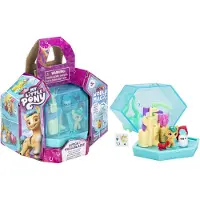 My Little Pony Mini World Magic Crystal Sleutelhanger Hitch Trailblazer - Mini Speelset met Figuur en Accessoires - Sleutelhanger Speelgoed - 4 cm groot