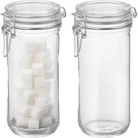 Bormioli Rocco Bormiolo Rocco Set van 2 weckpotten - glas - transparant - 1 L