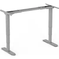 Worktrainer - StudyDesk Pro Large - Hoogte 62-127cm - Breedte 120 - 200 cm - Zit-sta Bureau Elektrisch Frame - In hoogte verstelbaar Bureau Onderstel - Zilver - Met Geheugenfunctie