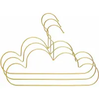 Atmosphera Kledinghanger Wolk - 12x - goud - kinderen - hangers - voor kledingkast in kinderkamer