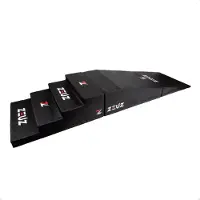 ZEUZ Handstand Ramp – Gymnastiek, Fintess, Crossfit & Turnen - Blokken voor handen lopen – 3-Delige Blocks – Zwart