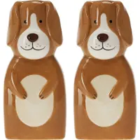 Excellent houseware Waterverdamper radiator - 2x - hond - kunststeen - kinderkamer - 18 cm - luchtbevochtiger