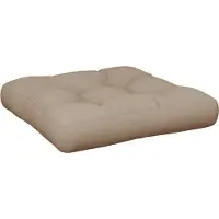 vidaXL Palletkussen 60x60x12 cm stof taupe