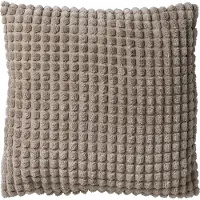 Dutch decor ROME - kussenhoes 45x45 cm - effen kleur - 3D-structuur - Pumice Stone - beige - met rits - zonder binnenkussen