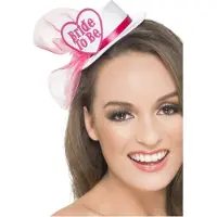 Smiffys Diadeem Bride to Be (Wit en Hotpink)