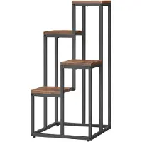 OSKAR Plantenstandaard - 4 stuks - rustiek bruin - 34x34x71 cm