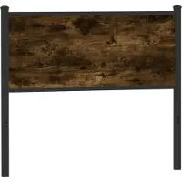 vidaXL Vervangend hoofdbord 100 cm bewerkt hout en staal gerookt eikenkleurig