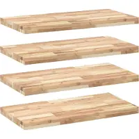 vidaXL Wandschappen 4 st zwevend 100x40x4 cm onbehandeld acaciahout